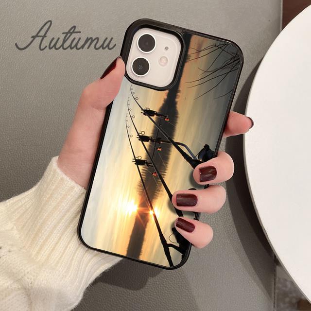 

Чехол для телефона iPhone 11 12 13 14 Pro Max mini XR XS SE 2020 7 8 Plus Samsung Galaxy S21 S22 с удочками для ловли карпа Samsung S22ultra