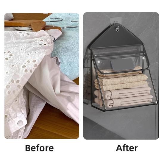Yousheng Bathroom Hanging Bag Storage Organizer Large Capacity Waterproof Transparent Cosmetic Clothing Bag Container