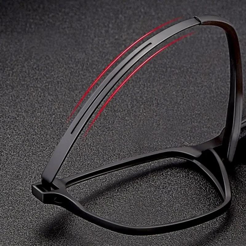 Super Light Comfortable Rubber Titanium Eye Wear Square Glasses Frame Nearsighted Optical Vision Prescription Lens Glasses Frame Men and Women