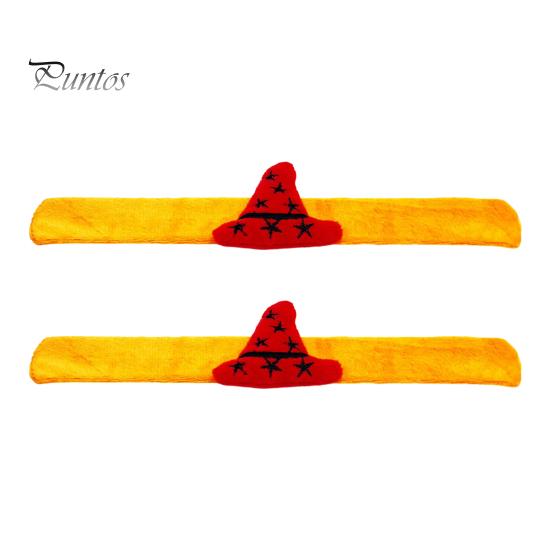 Stuffed Animal Wrist Toy 2 Pcs Halloween Slap Bracelets, Plush Pumpkin, Bat, Ghost, Black Cat Soft Portable Festive Armband Bands for Kids,