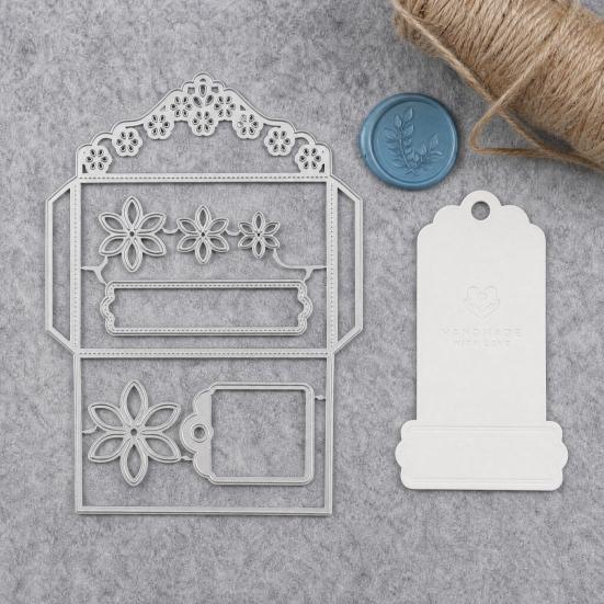 Lace Envelope Die for Scrapbooking, Flower Envelope Metal Cutting Dies, Card Making Die Cut for Decoupage Gift DIY Birthday Card Paper Craft Supplies