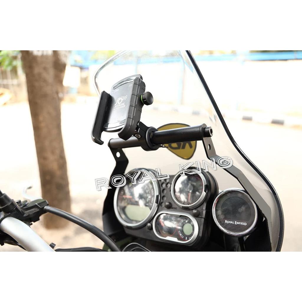 Black "GPS Phone Stand Mount Black" Fit for Royal Enfield Himalayan 411 BS6