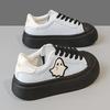 Platform bread, little white shoes, women's versatile niche big head bread 2025 spring new casual board shoes ins tide