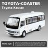 1/24 Toyota Coaster Medium Business Bus Alloy Diecast Model Car Simulation Boutique Bookcase Decoration Trendy Ornament Gift Boy