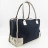 LOEWE Amazona 36 Handbag Boston bag 2010 Navy blue/Silver canvas/leather Women Used