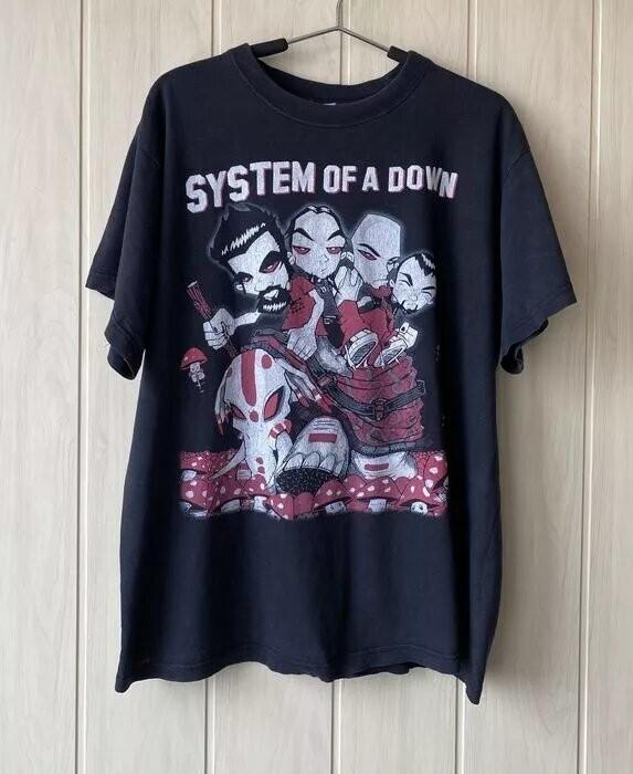 Редкий! Винтажная футболка System of a Down Soad 1998 года, Графическая футболка Размеры от S до 5XL Унисекс XXL