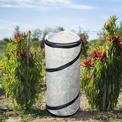 Winter Plant Frost Protection 2-Pieces Round Antifreezing Cover Portable Flower Winterizing Cover For Garden Yard Farm