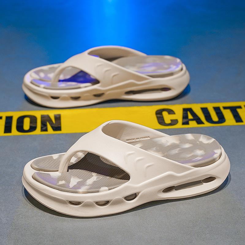 Fashion Stylish Mens EVA Sandals Summer Soft Thick Sole Flip Flops Non-Slip Man Beach Slippers Outdoor Sports Half Drag Quick Dry Slides