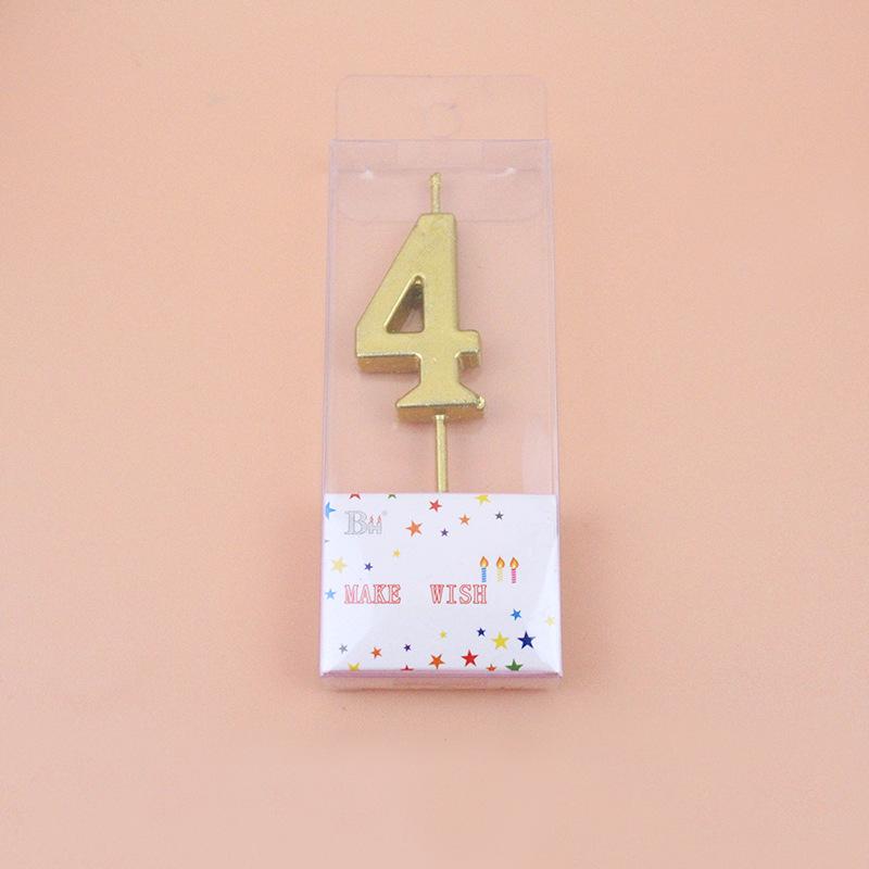 Golden Number Candles 0-9 Birthday Cake Candles High Quality Local Gold Number Candles