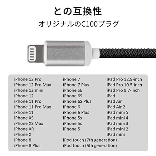 URIZONS Nylon Braided Wired Earphones, Tangle-Free, Lighting Earbuds with Microphone Controller, Noise Blocking, Compatible with iPhone 12/mini/Pro/Pr