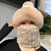 Winter Bucket Hat Korean Style Rabbit Fur Small Label All-match Warm Bucket Hat Fluffy Face-revealing Small Hat