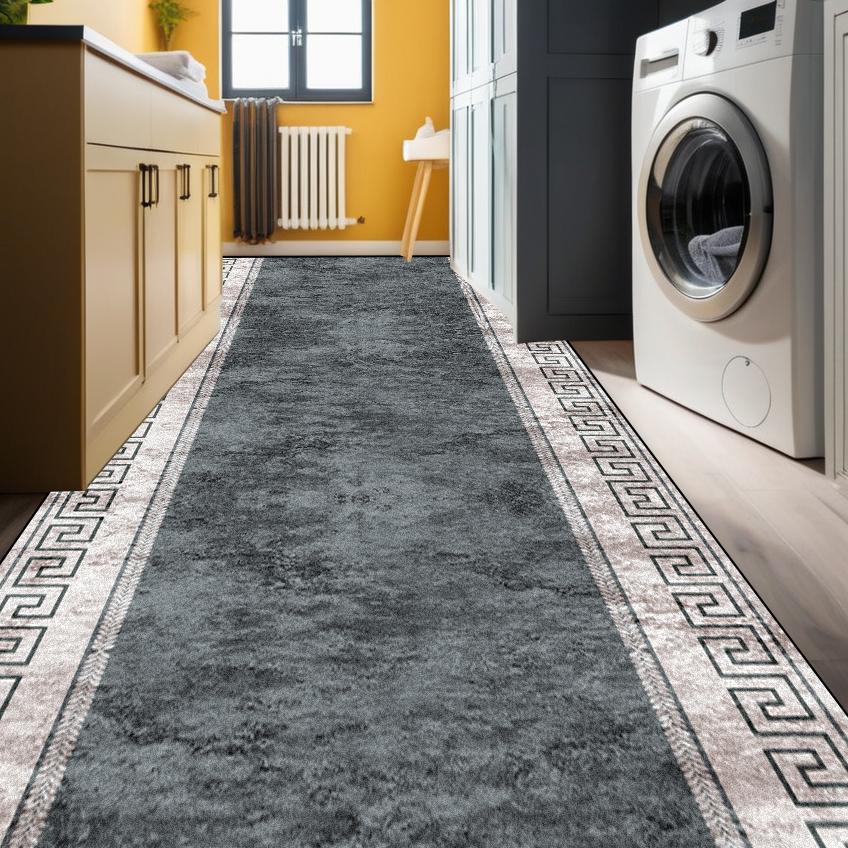 Modern Geometric Corridor Carpet Kitchen Decor Non-slip Runner Rugs Bathroom Passageway Entrance Door Mat Hotel Lobby Long Rugs