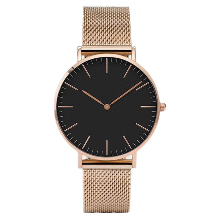 Couple s Fashion Wristwatches: Men s Mesh Strap  Women s Simple Quartz Design