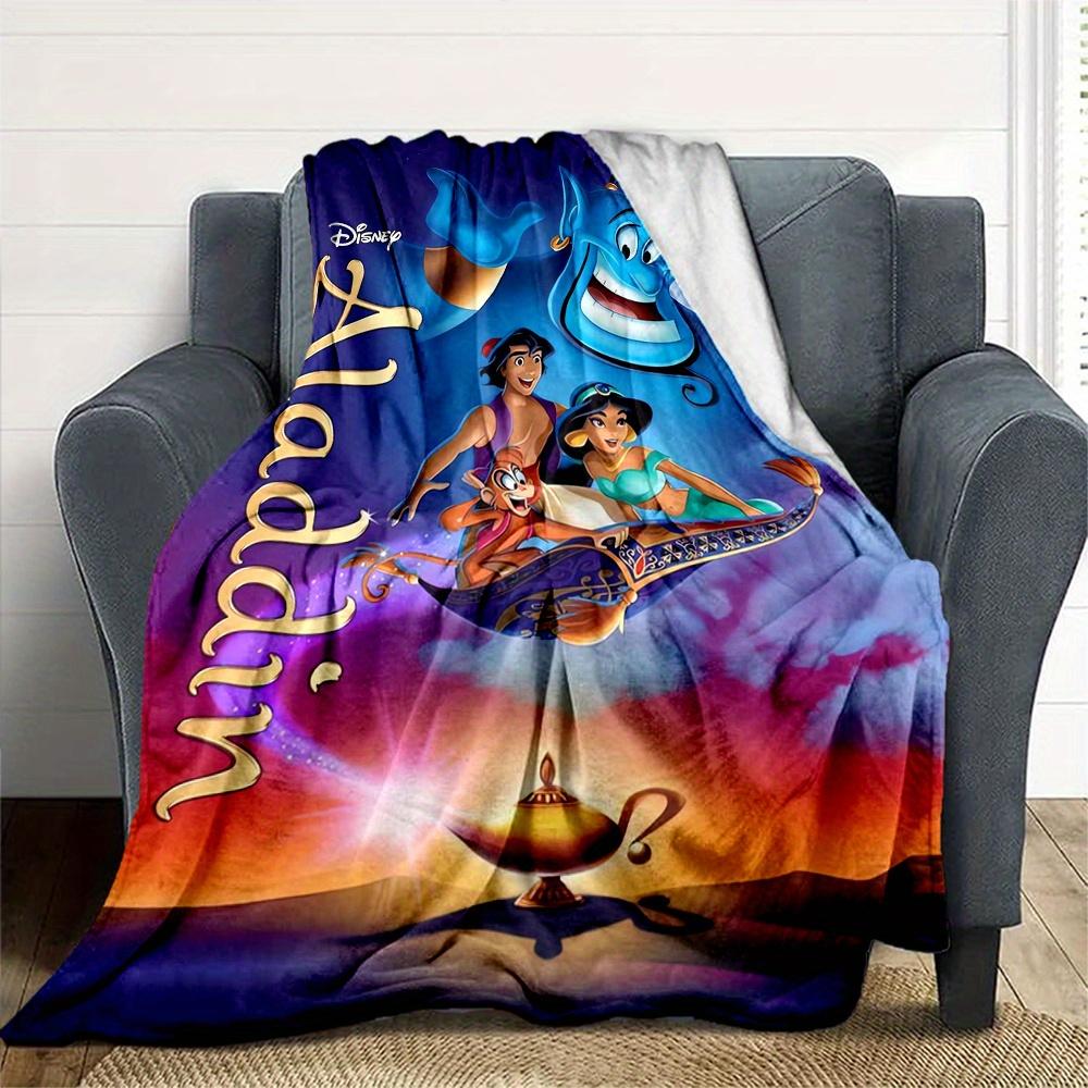 1 stk, Disney Aladdin Tegneseriepledd Festlig Julegave til Venn Mykt Kastepledd, Utendørspledd, Stue, Reise, Camping