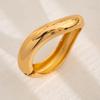 Vintage Irregular Wide Cuff Bangles Hip Hop Metal Spring Bangles Punk Gold copper Color Geometric Bangles For Women Men