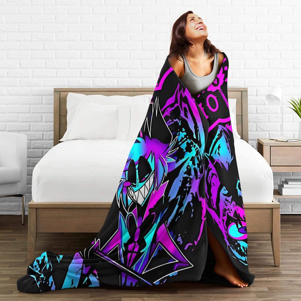 VOX H-Hazbin Hotel Alastor Game Blanket Quality Soft  Throw Blanket Winter Decorative Living Room Fluffy Bedspread