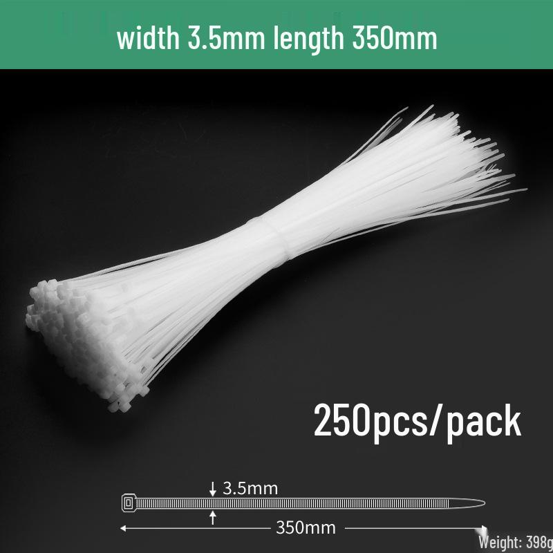 Black Self-Locking Nylon Cable Tie with Strong Anti-Theft Buckle