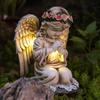 Luce Statua Angelo Solare Statua Angelo in Preghiera Accensione Automatica Scultura Angelo Decorativa Luce LED Angelo da Giardino per Decorazione Casa