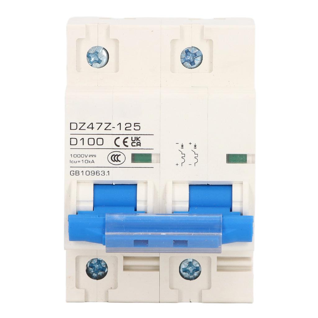 DC Circuit Breaker 2P DZ47Z 125 100A DIN Rail Miniature Circuit Breaker for Solar PV System 1000V