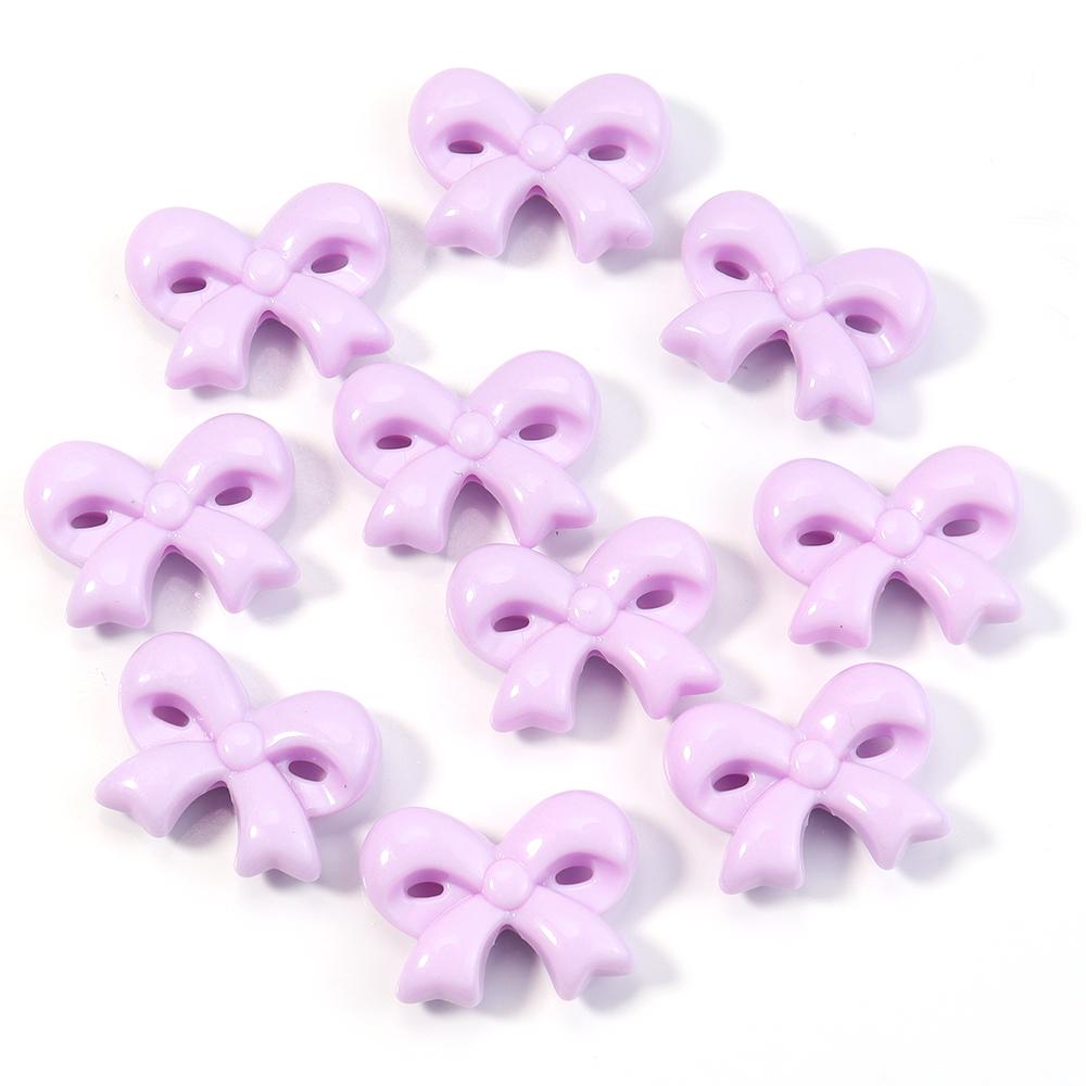 10pcs 23.5x31mm Acrylic Bow Beads Colorful Bowknot Loose Spacer Bead For Jewelry Making DIY Bracelet Phone Key Chain Accessories