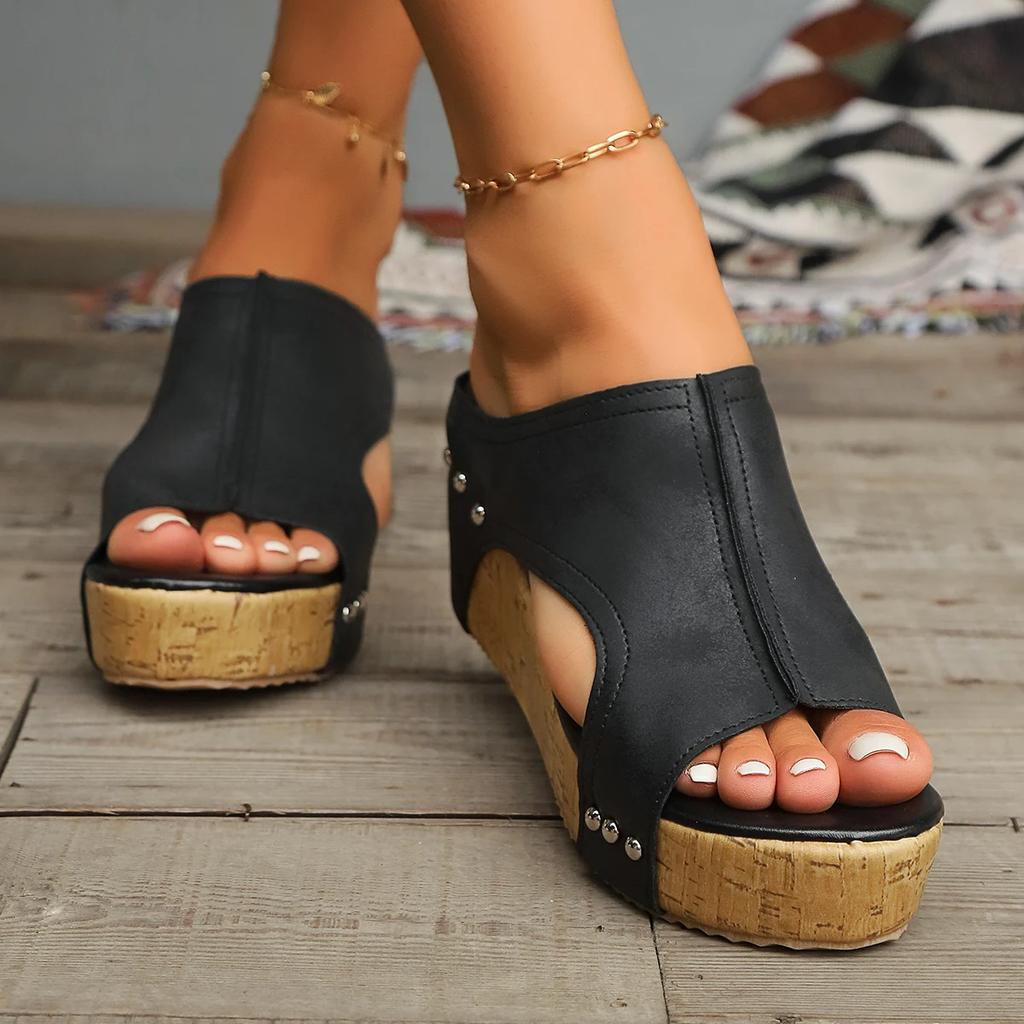 Fashion 2024 Women Wedges Sandals Summer New Fashion Platform Sandals Comfortable Breathable Shallow Sandals Hot Beach Shoes for Women