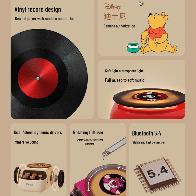 Disney S7 Portable Bluetooth Record Player Speaker