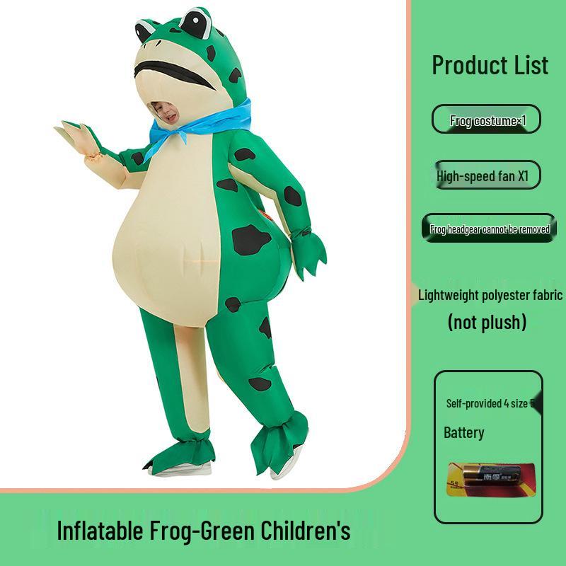 

Надувной костюм талисмана мультяшной лягушки для уличной торговли и выступлений Standard
