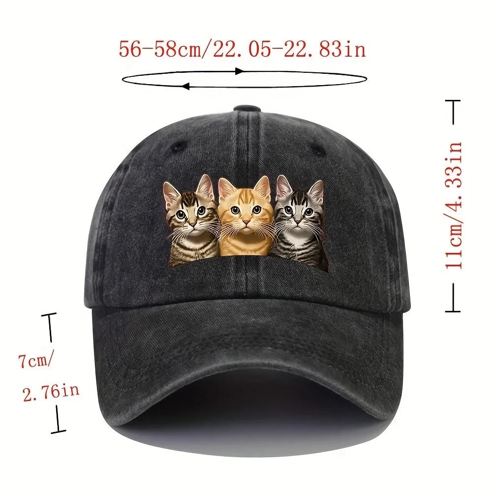 Fashion Washed Cotton Denim Baseball Caps Men Women Vintage Animal 3D Print Outdoor Sports Trucker Dad Hat Female Male Sun Hats