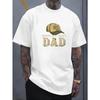 Men's Oversized Crew Neck T-Shirt, 'World's Best Dad' Cap and Quote Graphic Tee, Casual Streetwear Top/