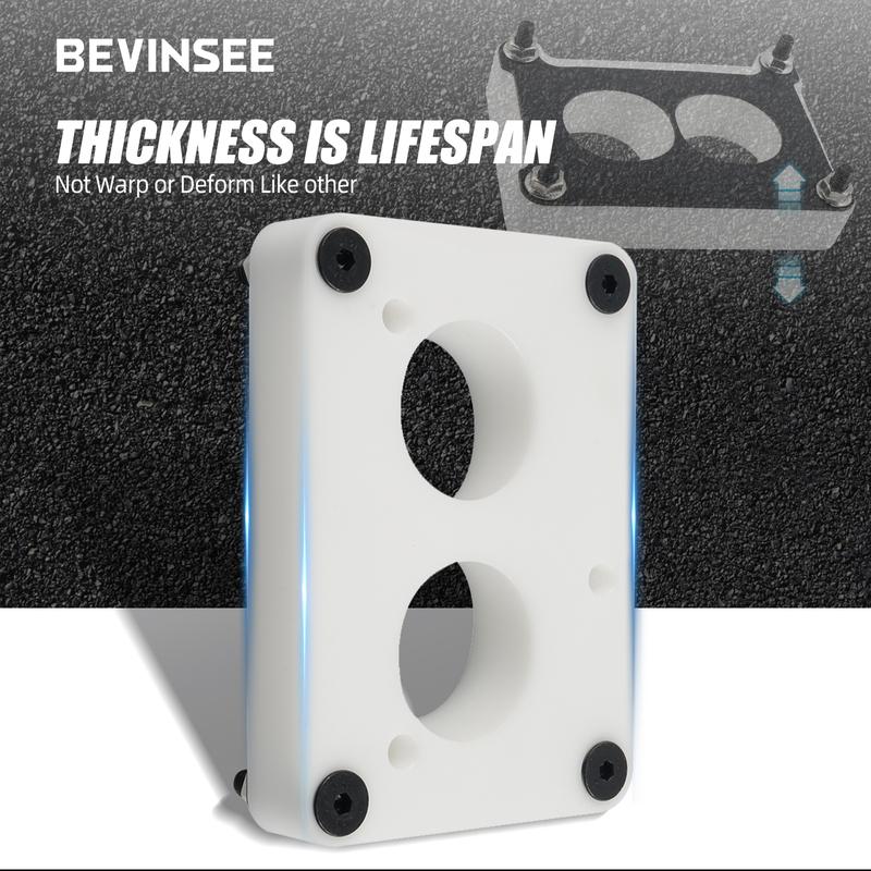 BEVEE TBI Manifold Adapter For 2 Barrel Holley 4412 350 500 CFM autolite carbs(early) For Chevy TBI 1.75'' Adapter W/Gasket