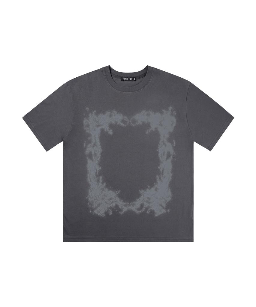 KAIFAI Creeping Vine Short Sleeve T-Shirt (Charcoal) K26Qb234