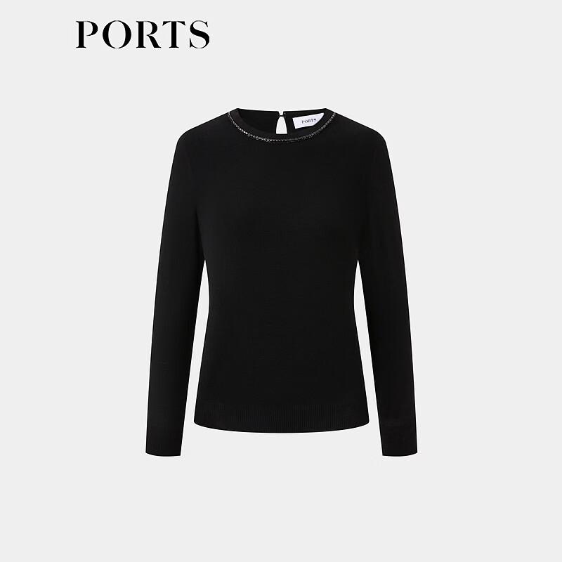 PORTS Women's Long-Sleeve Knit Crew Neck Sweater