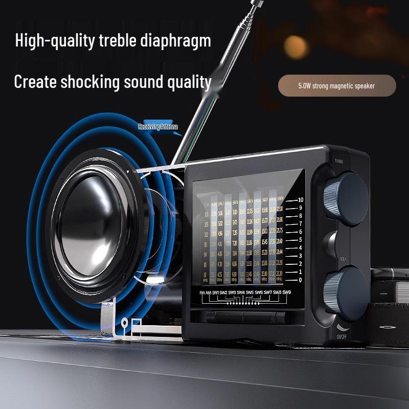 Newman T-6629 Full-Band Portable Radio: Senior-Friendly, Classic Style, Latest Model