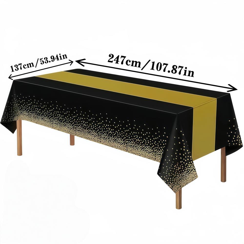 1/2pcs Party Decorations Plastic Table Runner Disposable Rectangle Table Cover for Birthday Wedding Anniversary Graduation 1/2p