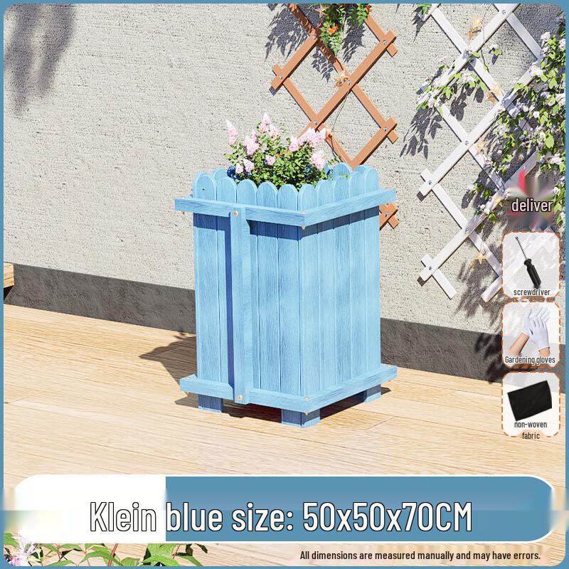 Hualongdun Carbonized Solid Wood Outdoor Planter