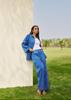 Kimono Lounge Shirt Top Women Casual Wrap Blouse Long Sleeve V-Neck Cotton Linen Blend