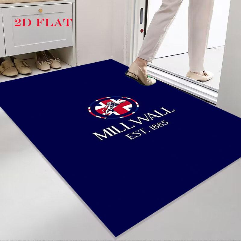 Millwall F.C. Poster Tappeto Tappetino con Logo per Soggiorno Camera da Letto Casa Decorazione Divano, Tappetino Antiscivolo per Giochi Bambini