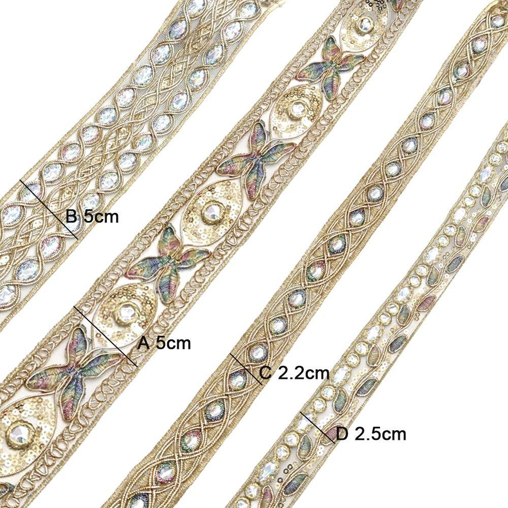 10 Meter Vlinder Bloemen Pailletten Borduur Lintjes Naaien Kleding Versieringen Accessoires Gordijn Kralen Franje Versiering Knutselen Maken