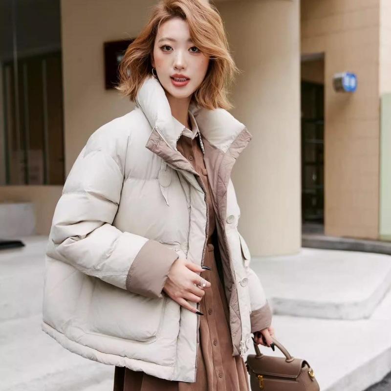 Winter New Casual Versatile Women's Short Cotton Coat Women's Loose Thickened Jacket