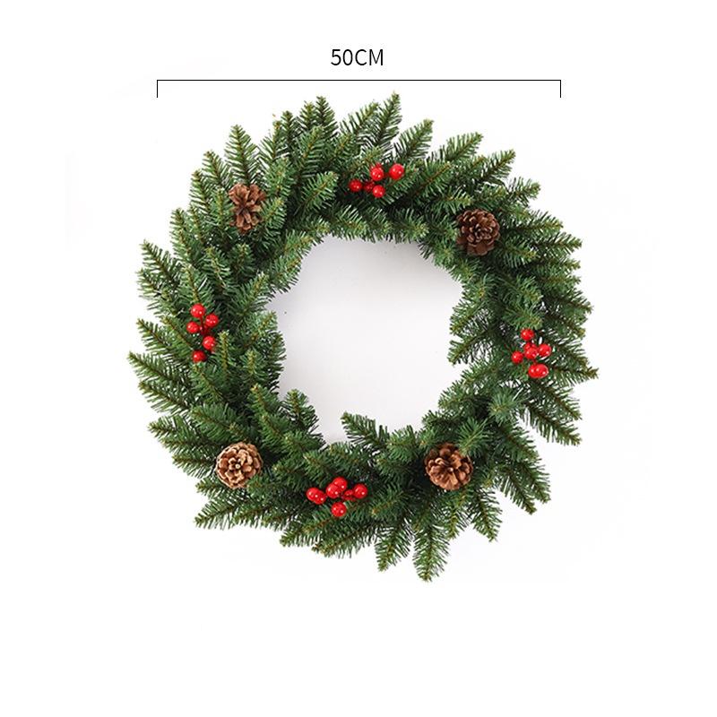 Festive 11.8-23.6in Snowy Red Ribbon Berries Pine Cone Christmas Wreath Xmas Gift