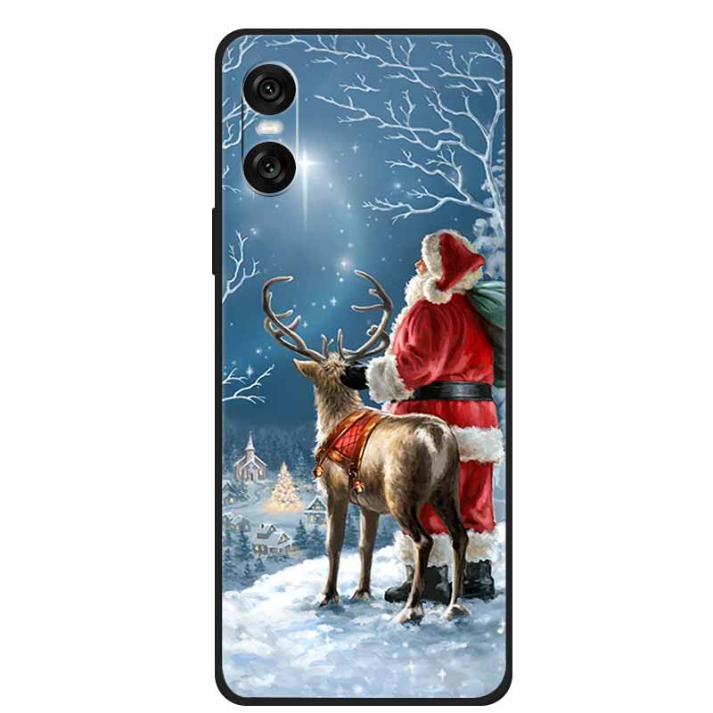 Christmas Phone Cases For Sony Xperia 10 VI 5G Case Soft TPU Silicone Santa Santa Claus Cover For Xperia 10VI Cover Bumper Funda