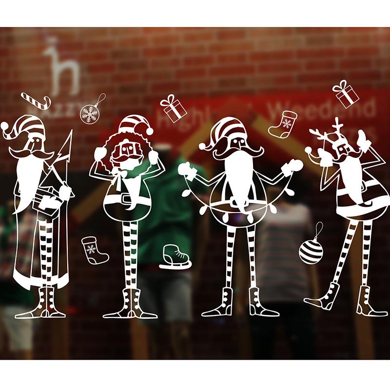 72x54CM White Christmas Static Cling Window Decal