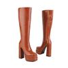 Women's High-heeled Boots, Autumn and Winter New Sexy Waterproof Platform, Thick Heel, Large Size, Versatile Boots