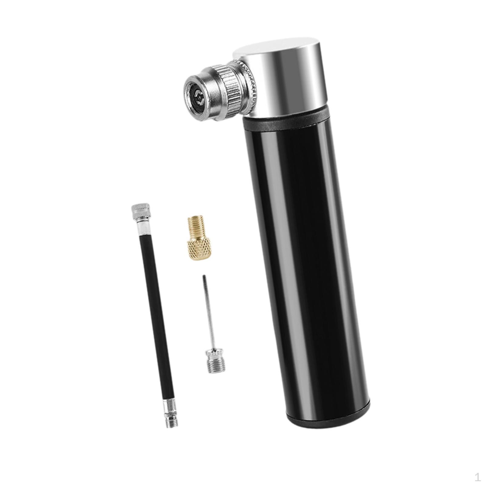 120 PSI Compact Air Pump for Bicycles, Aluminium Alloy Tool Road And Mountain Bikes Black no Bracket