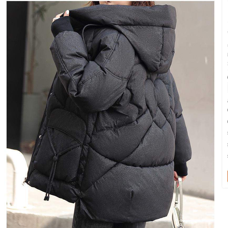 Cotton-padded Jacket Women's Korean Version of The Loose Hooded Padded Jacket Loose All-match Thick Warm Jacket