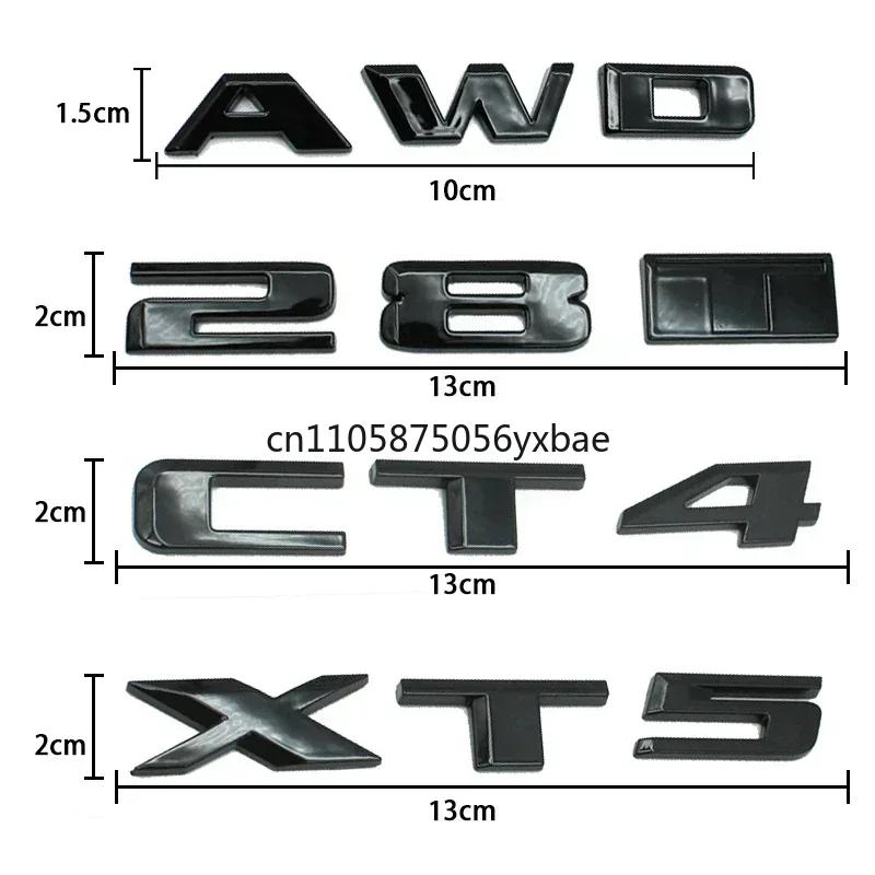 3D Car Rear Trunk Sticker Logo Letters Decals Badge for Cadillac XT4 XT5 XT6 XTS CT4 CT5 CT6 AWD ATS-L Auto Exterior Accessories