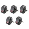 5Pack 12V 30A LED Rocker Toggle Switch for Cars Motorcycles Boats with 3 Pin Illuminated Design Easy Installation
