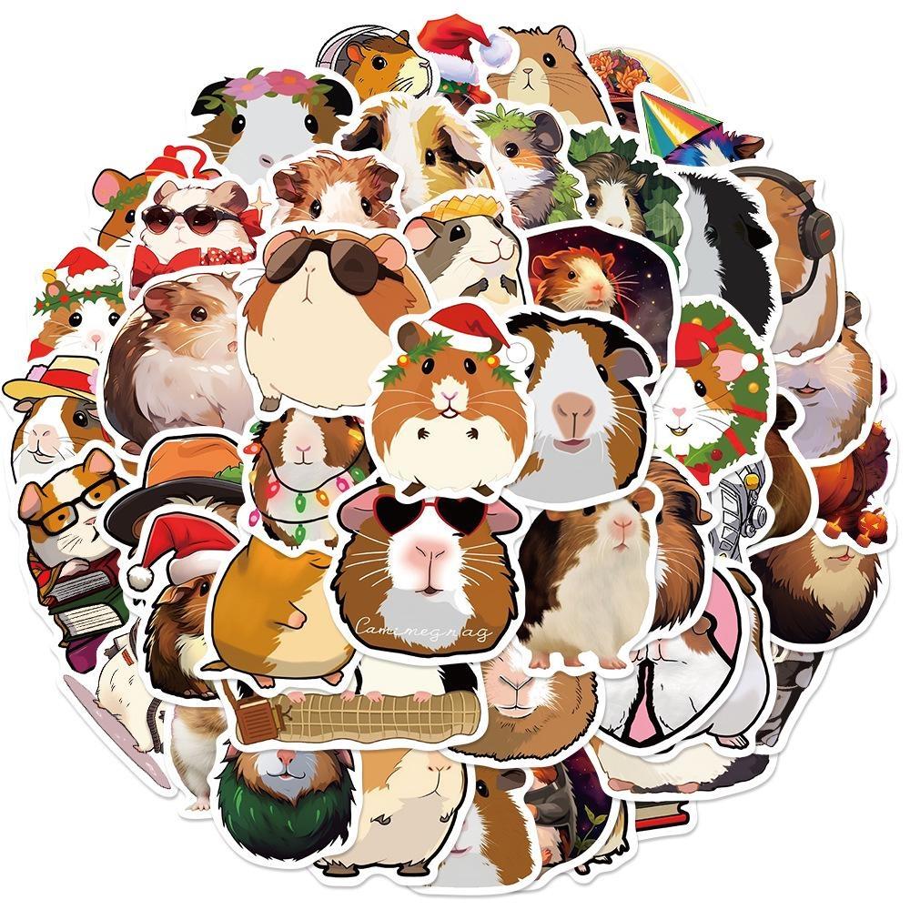 

10/50 Cute Cavy Stickers Guinea Pig Graffiti Stickers for DIY Luggage Laptop Skateboard Motorcycle Bicycle Stickers 10PCS