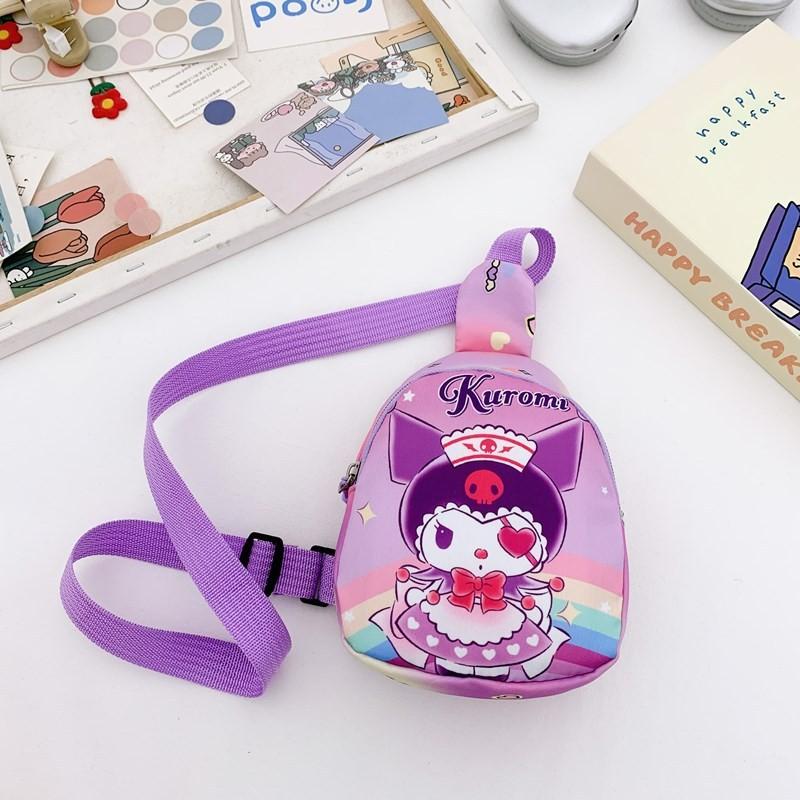 Kuromi Cartoon Kids Coin Wallet With Polyester Lining For Daily School Use