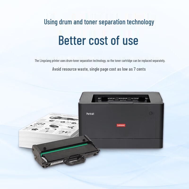 

Lenovo LJ2310N A4 Black and White Laser Printer CN plug (adapter included)